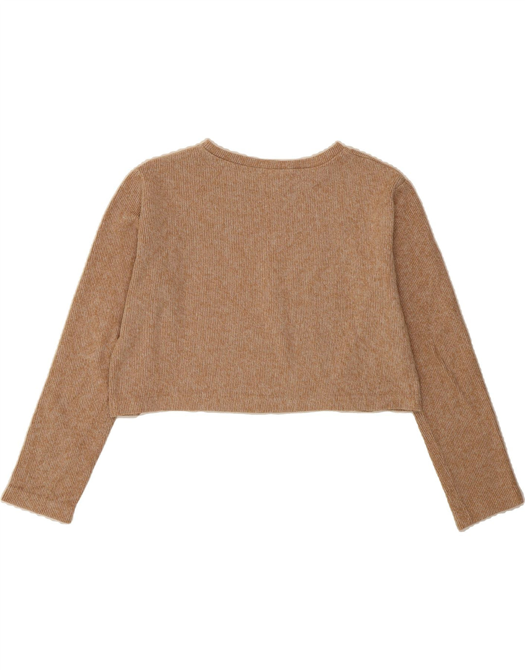 ZARA Womens Crop Boat Neck Jumper Sweater UK 14 Medium Brown Vintage Zara and Second-Hand Zara from Messina Hembry 