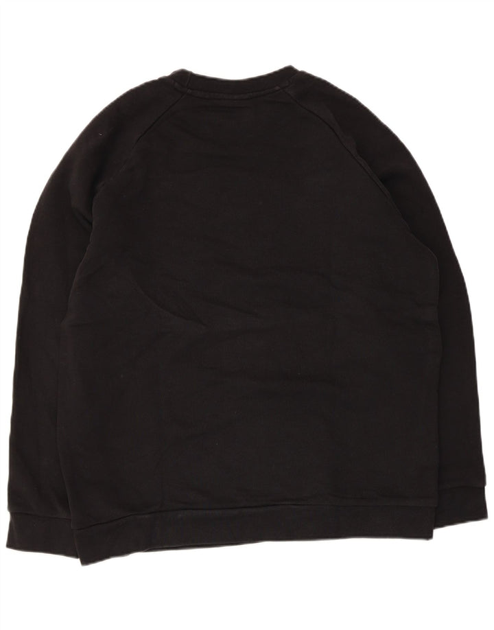 Damska bluza oversize ADIDAS z grafiką, UK 10, mała, czarna, bawełniana