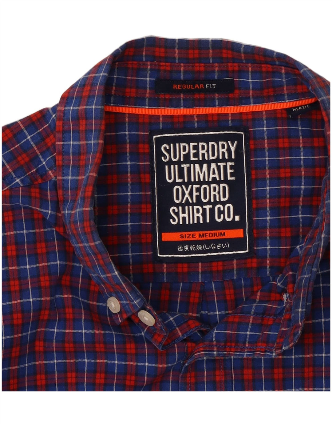 SUPERDRY Koszula męska, bawełniana w niebieską kratkę