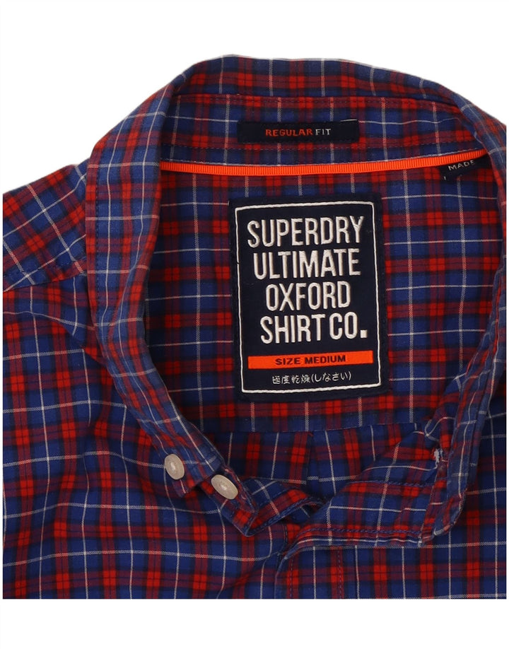 SUPERDRY Koszula męska, bawełniana w niebieską kratkę