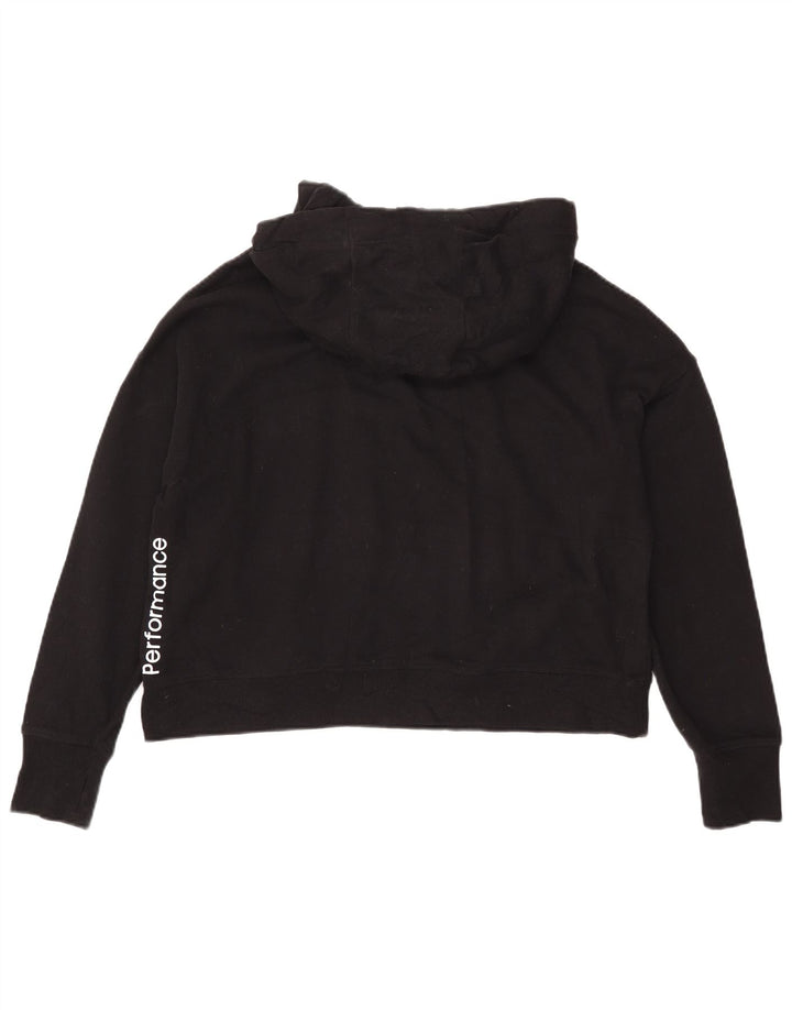 CALVIN KLEIN Damski sweter oversize z kapturem, UK 14, średni czarny