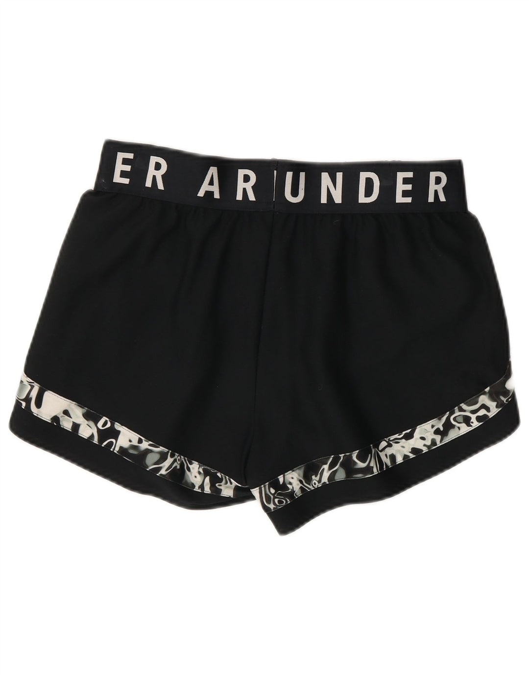 Damskie spodenki sportowe Under Armour z abstrakcyjnym wzorem UK 12, średnie czarne