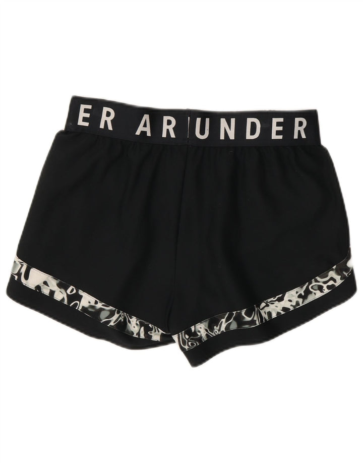 Damskie spodenki sportowe Under Armour z abstrakcyjnym wzorem UK 12, średnie czarne