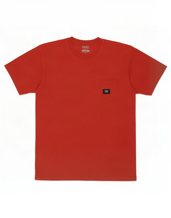 Męski T-shirt Vans o klasycznym kroju z grafiką, bawełniany, średni czerwony