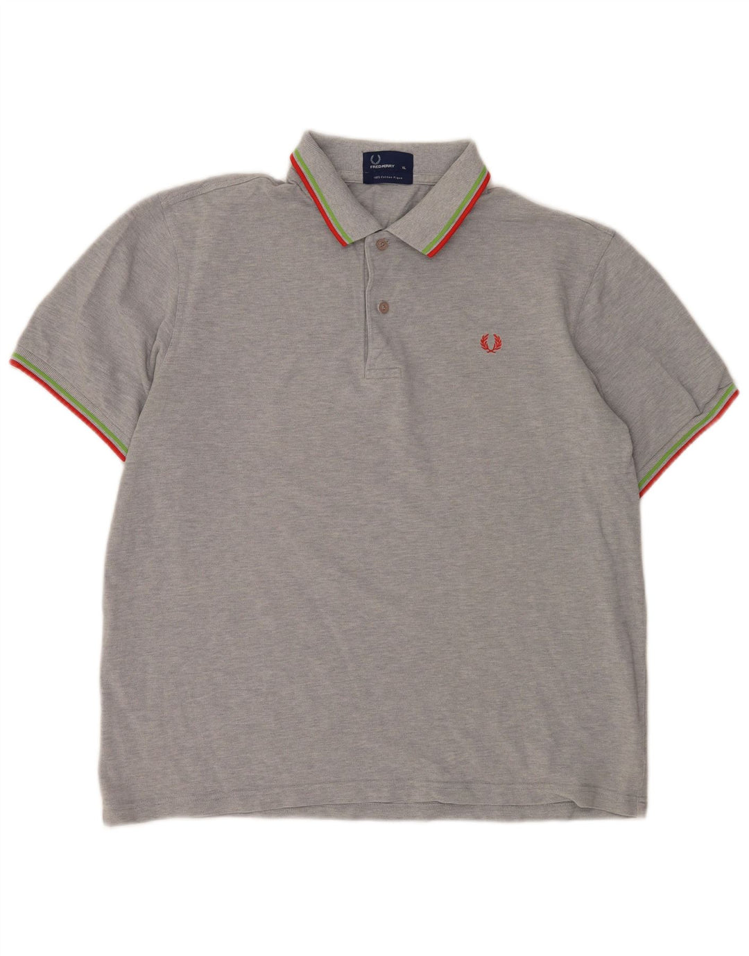 Męska koszulka polo Fred Perry XL, szara, bawełniana w plamki