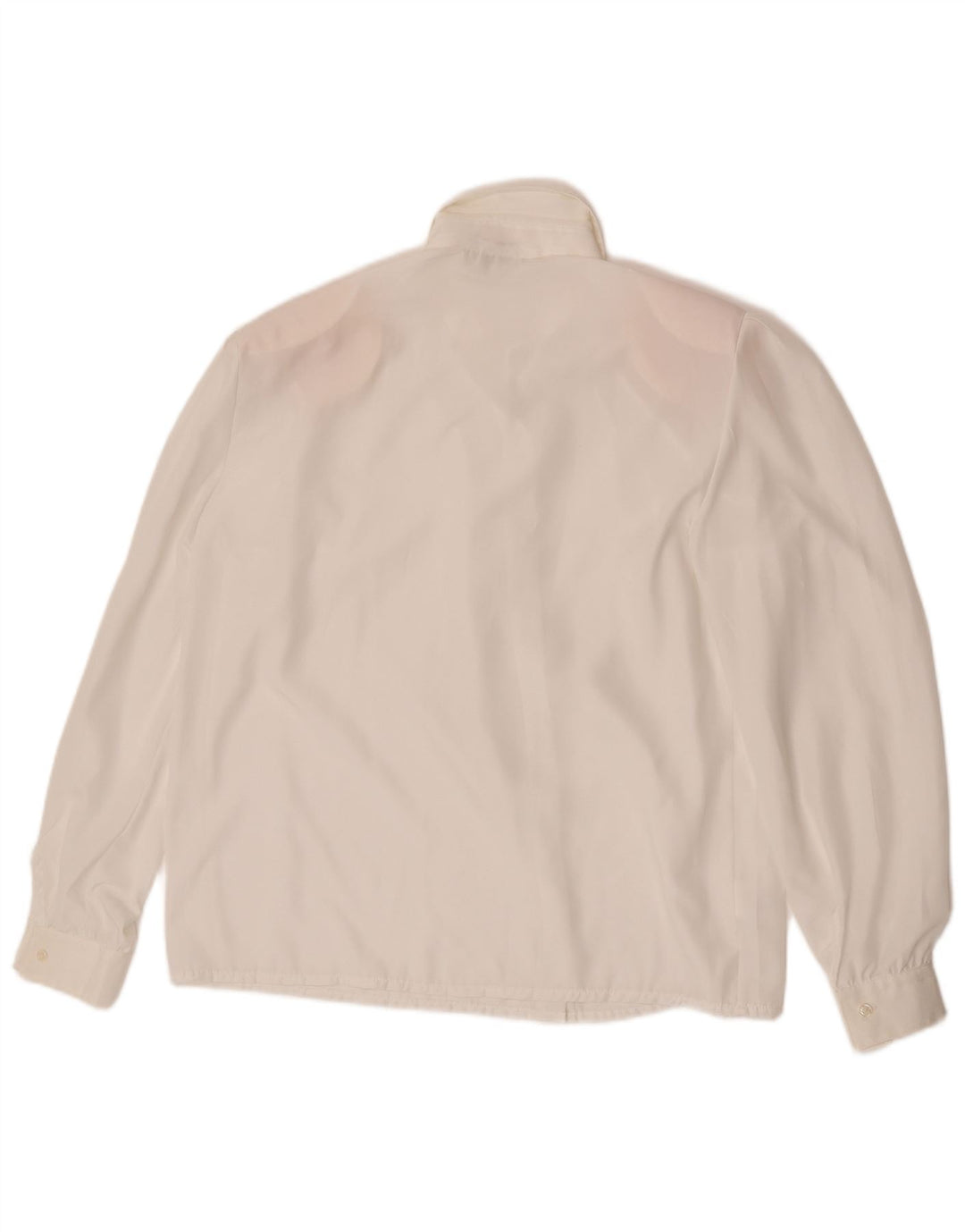Damska bluzka koszulowa z muszką Primavera Firenze UK 18 XL, biały poliester