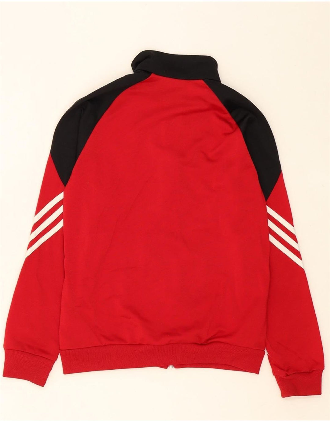 ADIDAS Boys Tracksuit Top Jacket 11-12 Years Large Red Colourblock Vintage Adidas and Second-Hand Adidas from Messina Hembry 