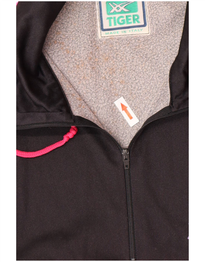 Damski dresowy top Asics IT 48, mały, czarny, blok kolorów, lata 90