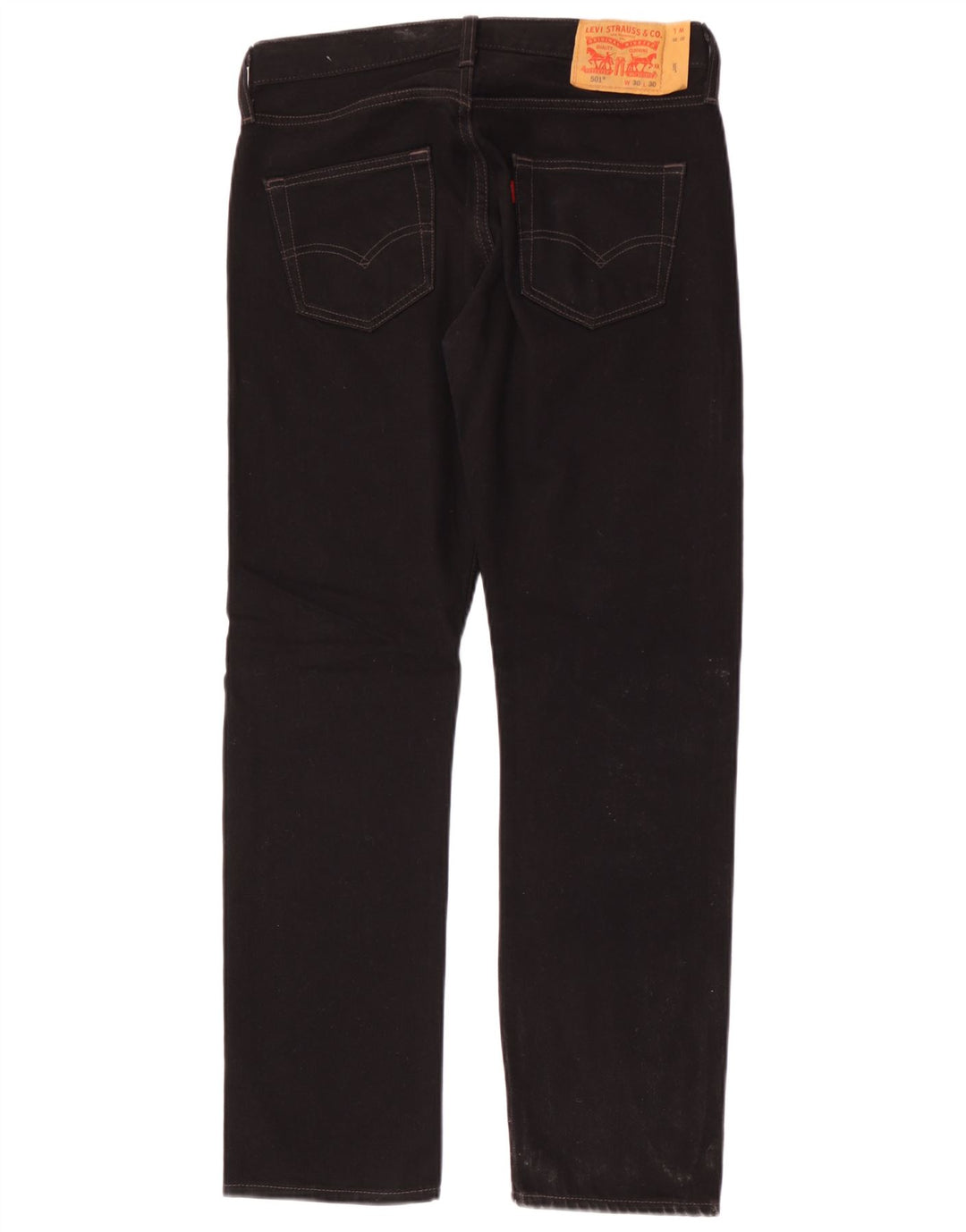 Męskie dżinsy Levi's 501 Straight W30 L30 Czarna bawełna
