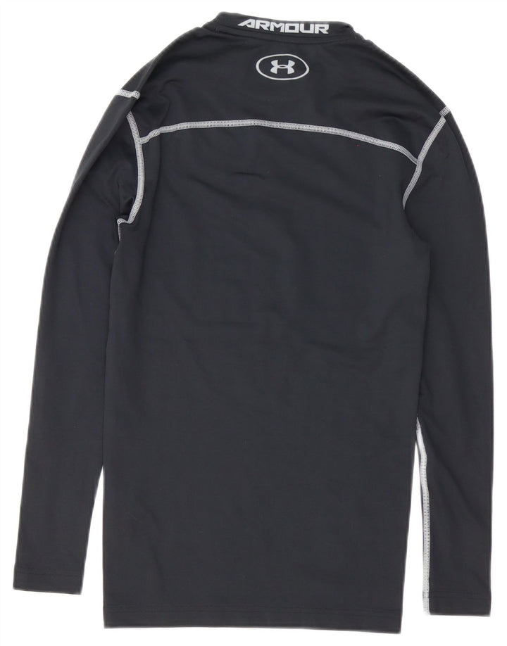 Męski top z grafiką Under Armour Cold Gear z długim rękawem, mały, czarny poliester