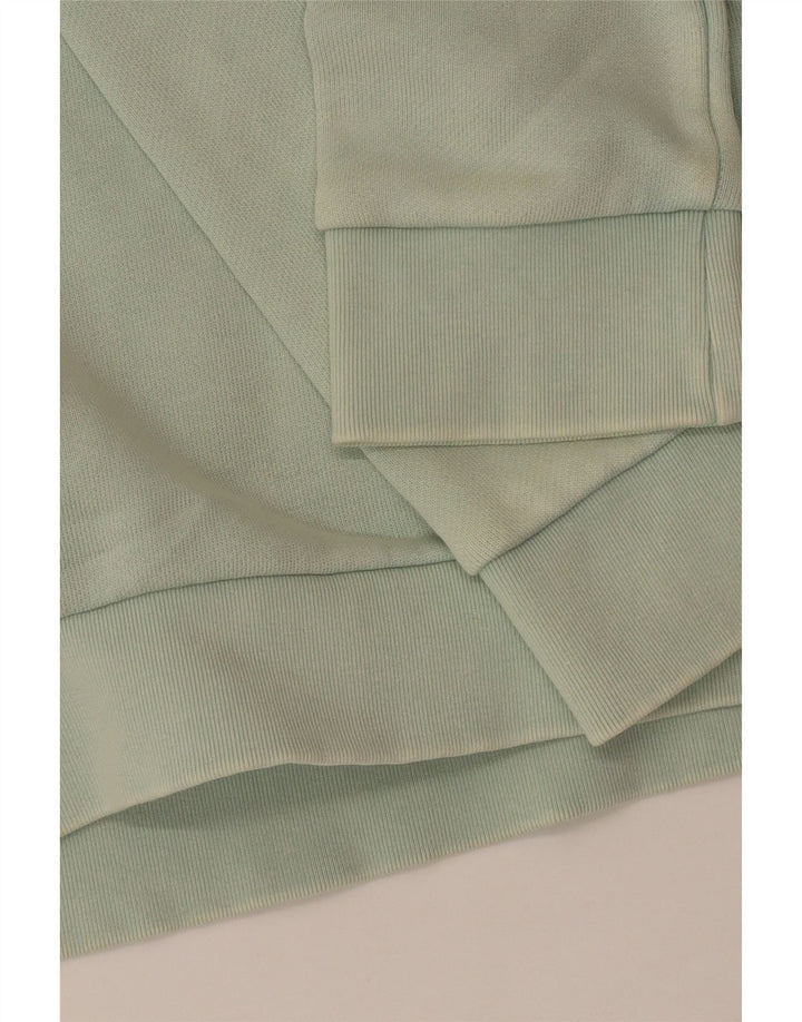 Męska bluza Adidas z grafiką, mała, turkusowa, bawełniana