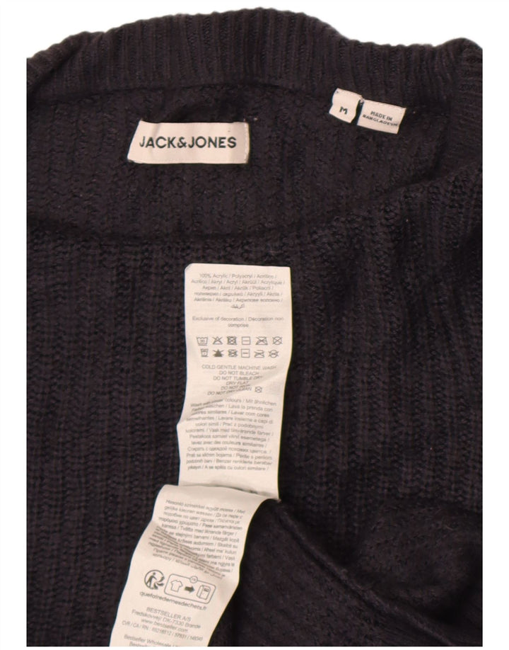 Męski sweter z okrągłym dekoltem Jack & Jones, średni granatowy