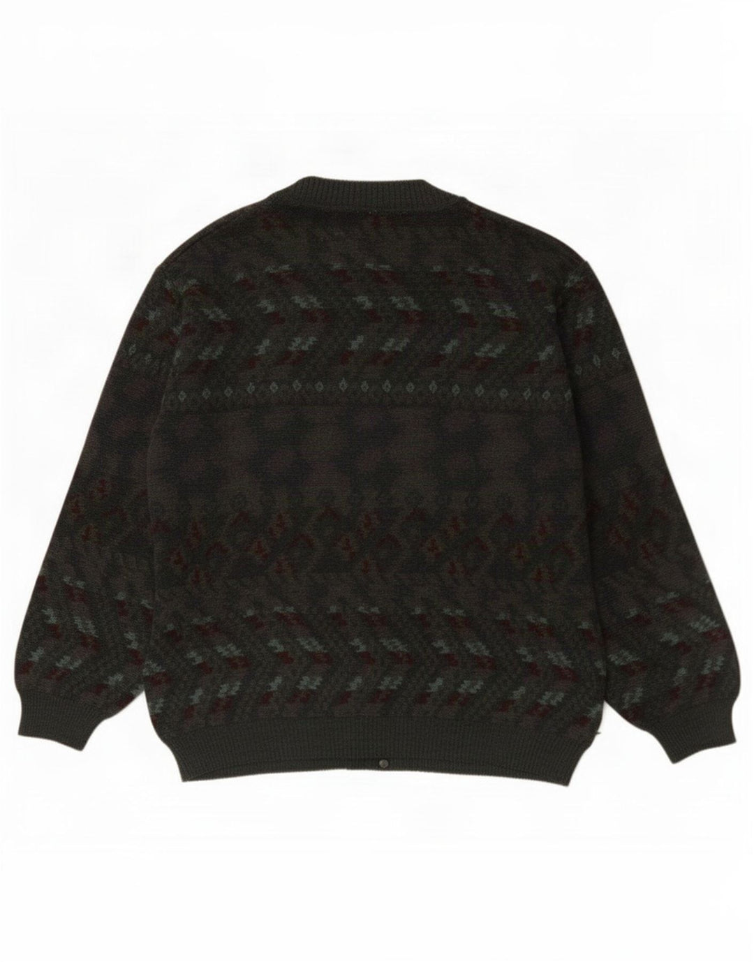 Vintage męski sweter kardigan, duży szary