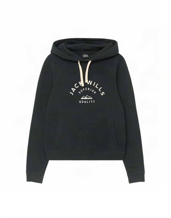 Damska bluza z kapturem Jack Wills z grafiką UK 8, mała, zielona bawełna