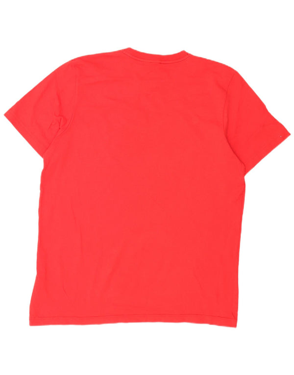 Męska koszulka z grafiką Adidas, XL, czerwona, bawełniana