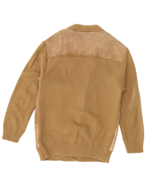 Sweter męski w stylu vintage, 2XL, beżowy