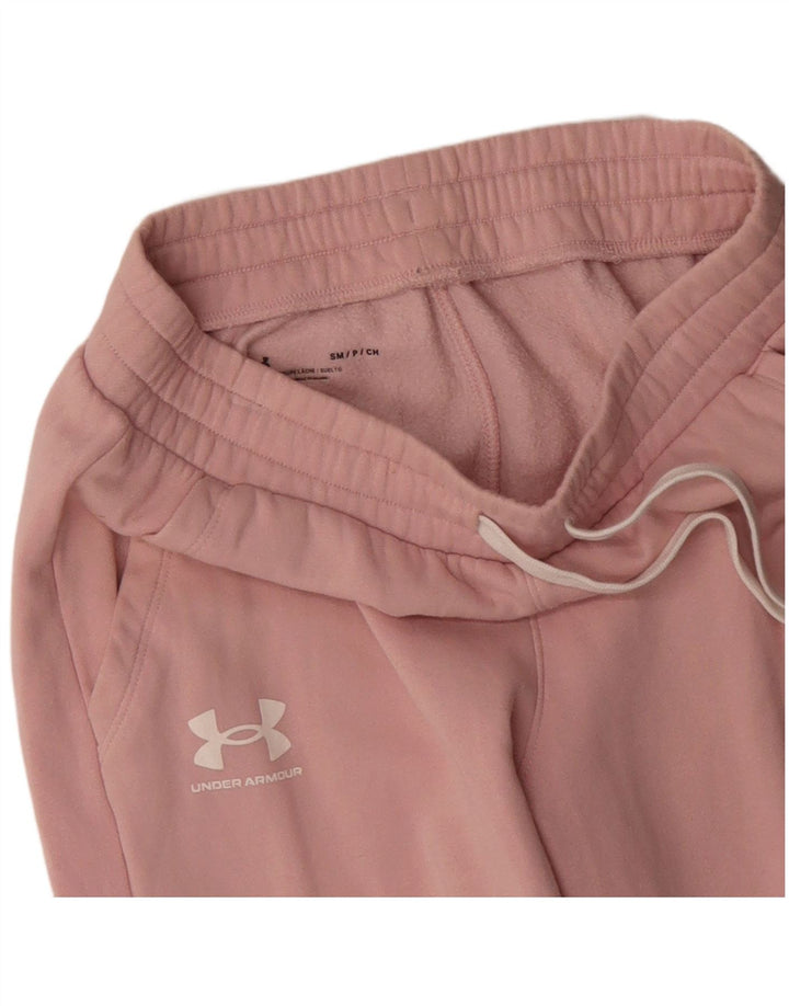 Damskie spodnie dresowe UNDER ARMOUR Joggers UK 8 Small Pink Cotton