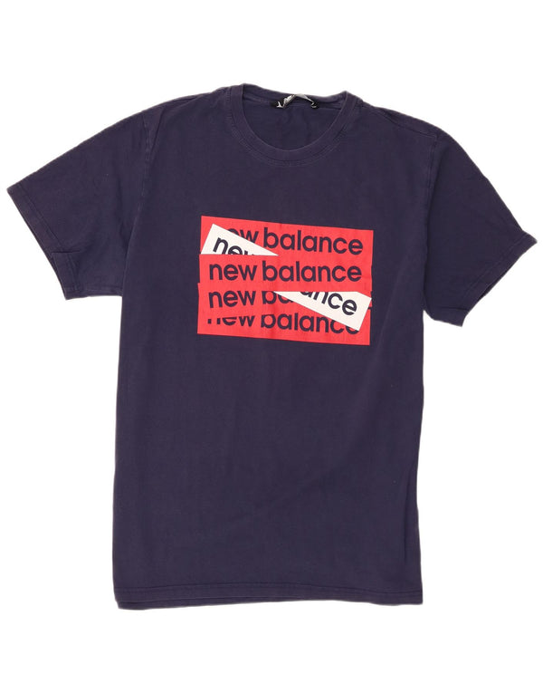 Męska koszulka z grafiką New Balance Top 2XL, granatowa, bawełniana