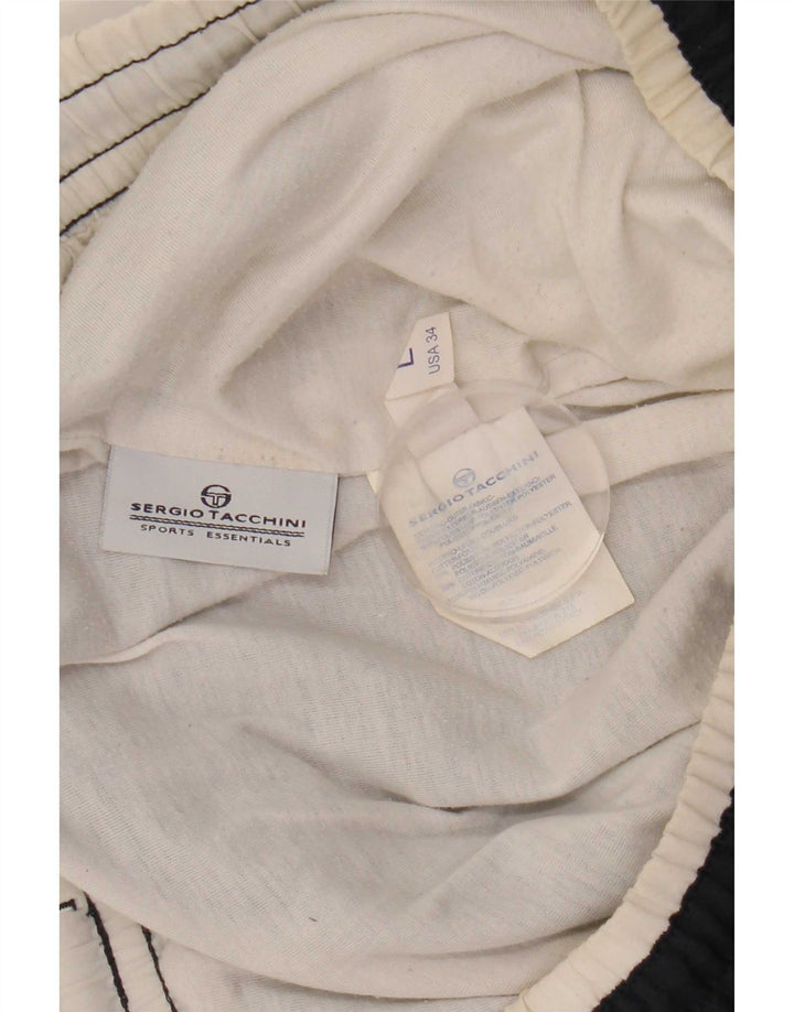 Męskie spodnie dresowe Sergio Tacchini Joggery, duże granatowe, poliestrowe