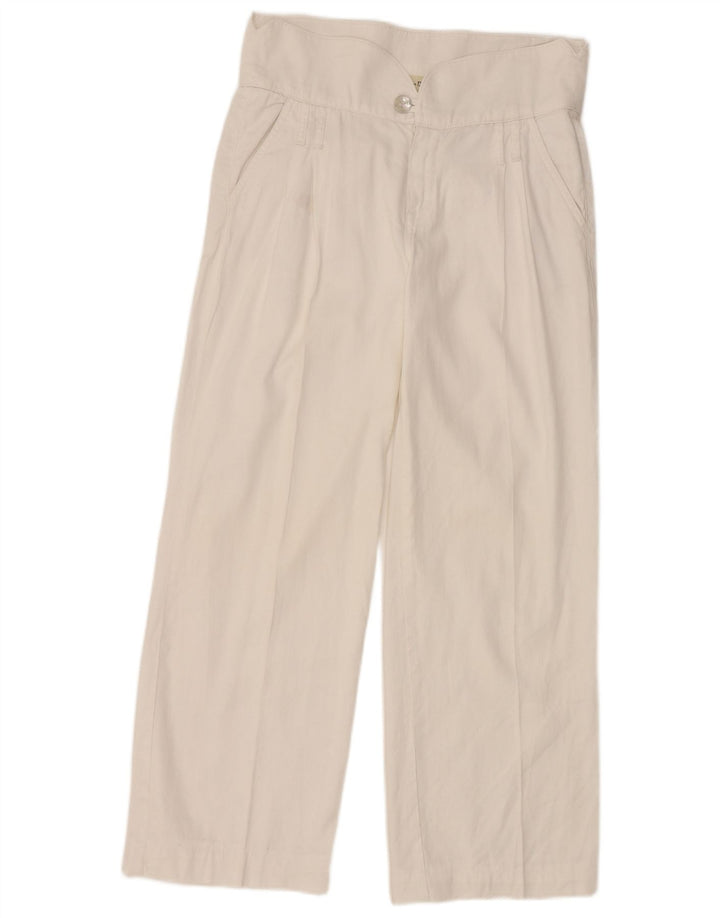 Spodnie damskie MASSIMO DUTTI Pegged Chino W30 L27 Białe