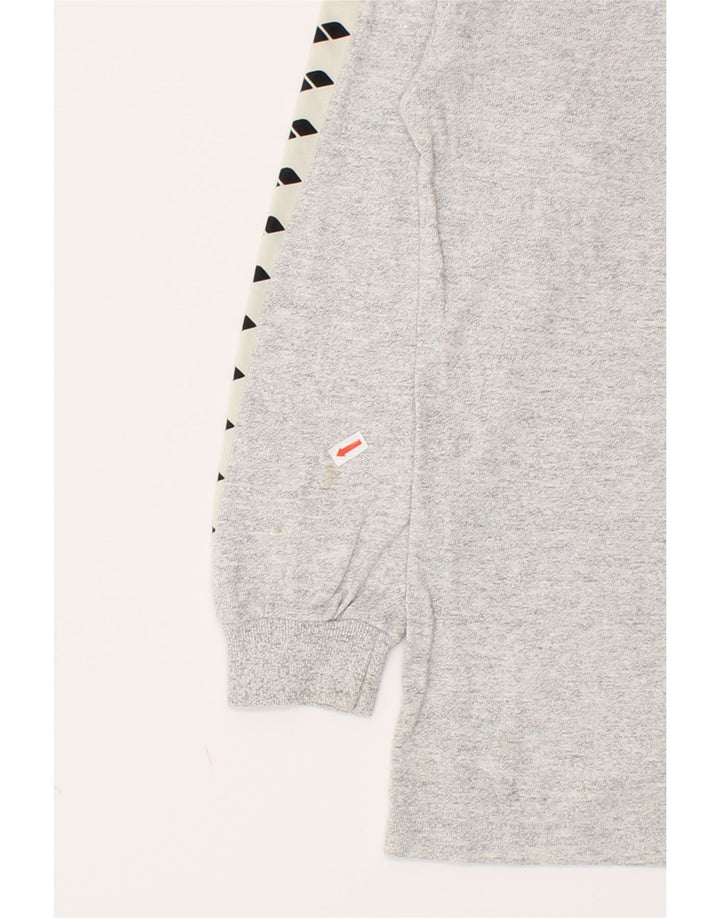 ARENA Mens Graphic Top Long Sleeve Medium Grey Colourblock Vintage Arena and Second-Hand Arena from Messina Hembry 