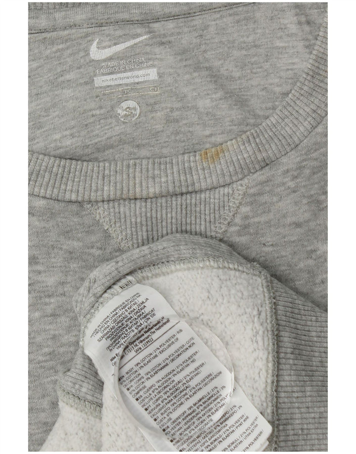 Męska bluza dresowa Nike, mała, szara, nakrapiana, bawełniana