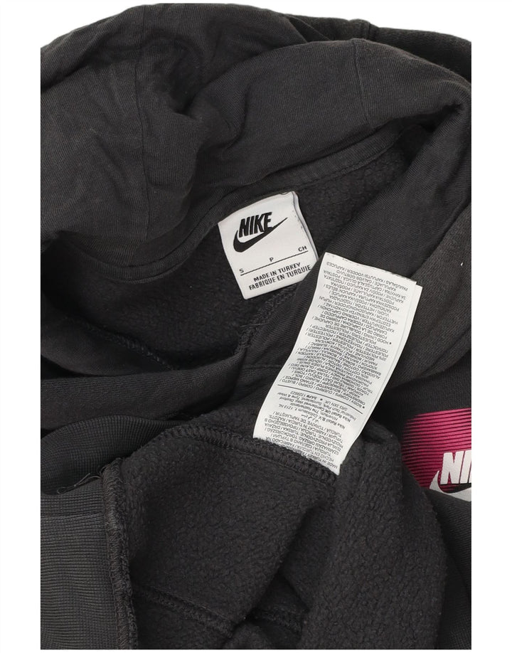 Męski sweter z kapturem Nike z grafiką, mały, szary, bawełniany