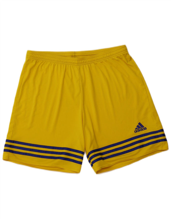 Męskie spodenki sportowe ADIDAS Climalite XL, żółty poliester