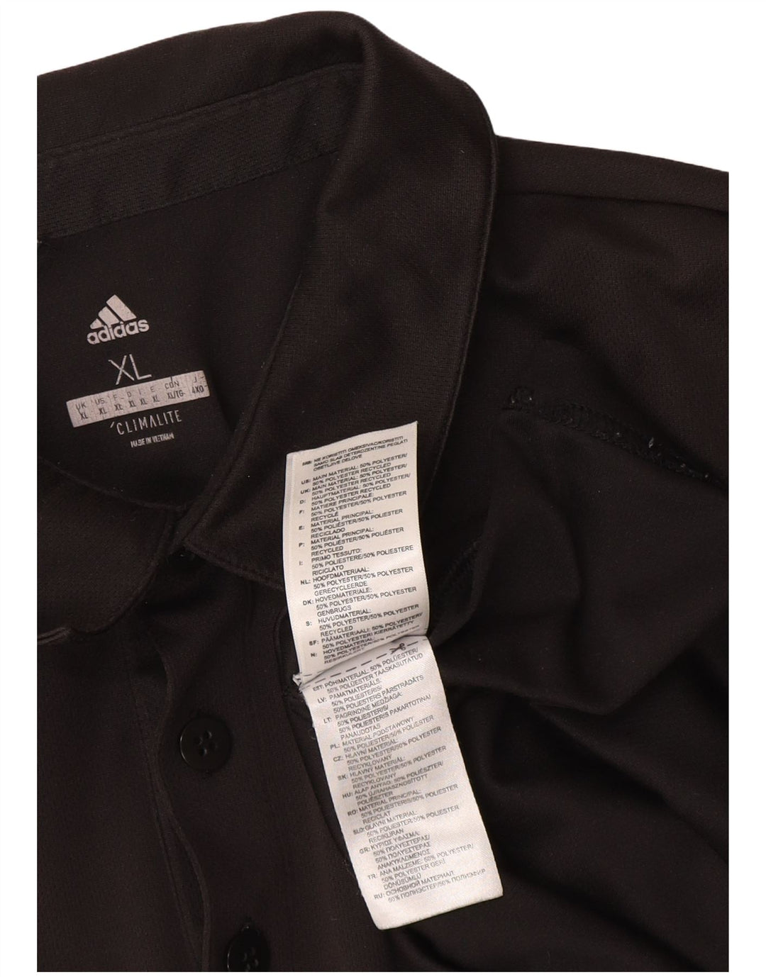Męska koszulka polo Adidas Climalite XL, czarna, poliestrowa