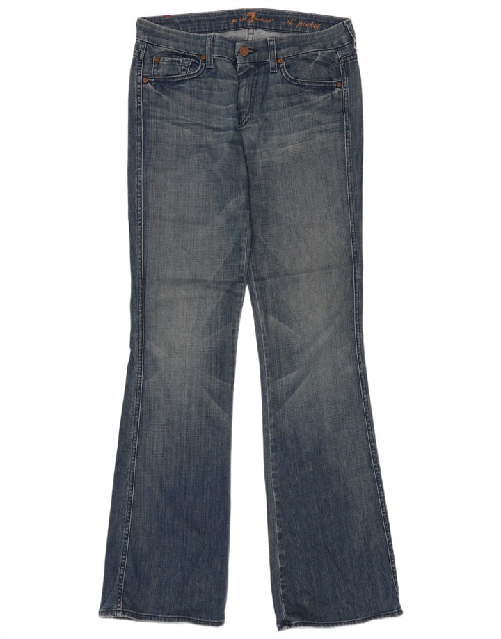 Damskie jeansy rozkloszowane 7 For All Mankind W32 L34 Niebieska bawełna