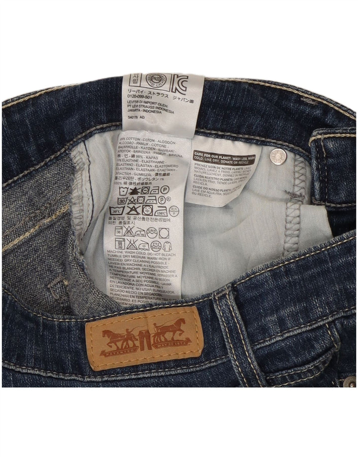 Damskie jeansy Levi's 518 Super Low Bootcut W28 L32 Niebieska bawełna