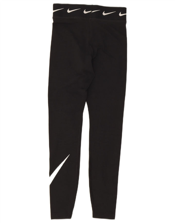 Damskie legginsy Nike Graphic UK 8, małe, czarne, bawełniane