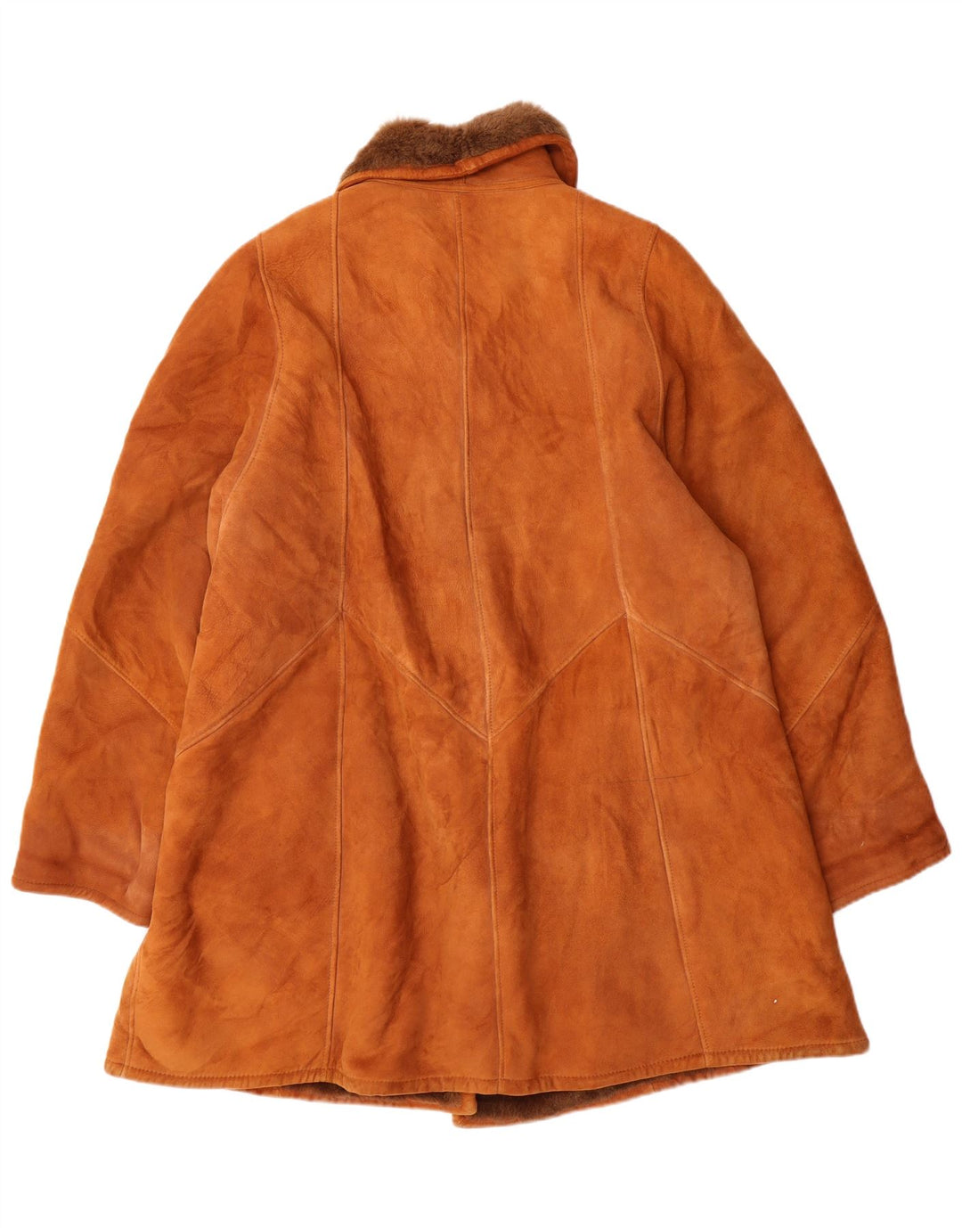 Płaszcz damski w stylu vintage IT 44 Średni beżowy płaszcz Shearling Classic