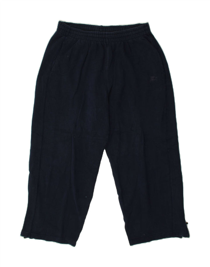 STARTER Mens Capri Tracksuit Trousers Large Navy Blue Cotton Vintage Starter and Second-Hand Starter from Messina Hembry 