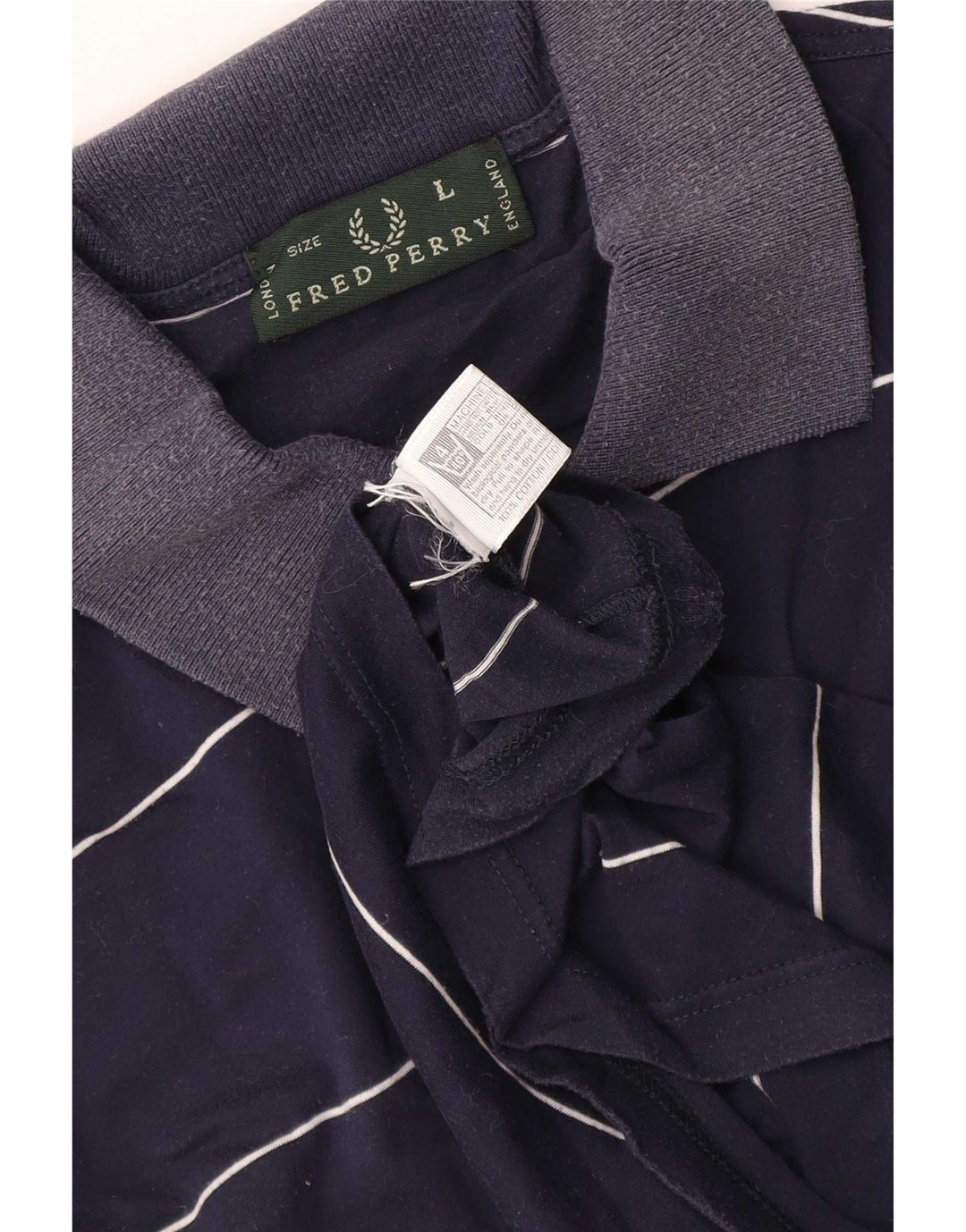 Męska koszulka polo Fred Perry, duża, bawełniana w granatowe paski