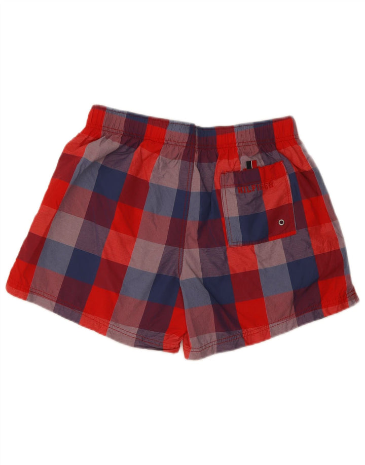 Męskie spodenki kąpielowe Tommy Hilfiger, nylon w czerwoną kratę