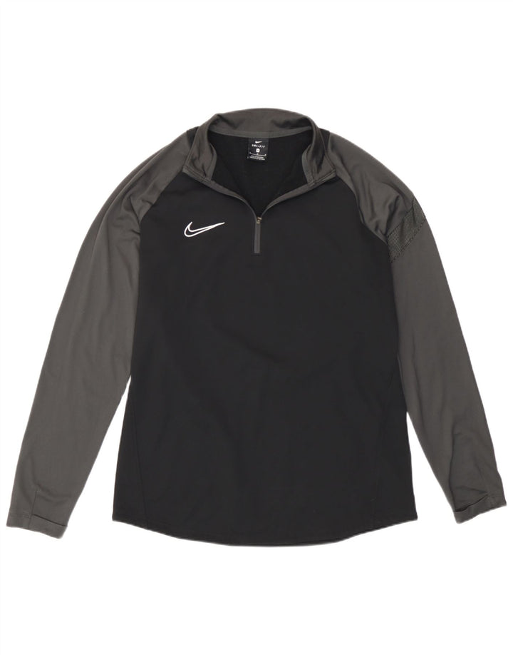 Męski sweter dresowy Nike, średni czarny poliester z blokami kolorów
