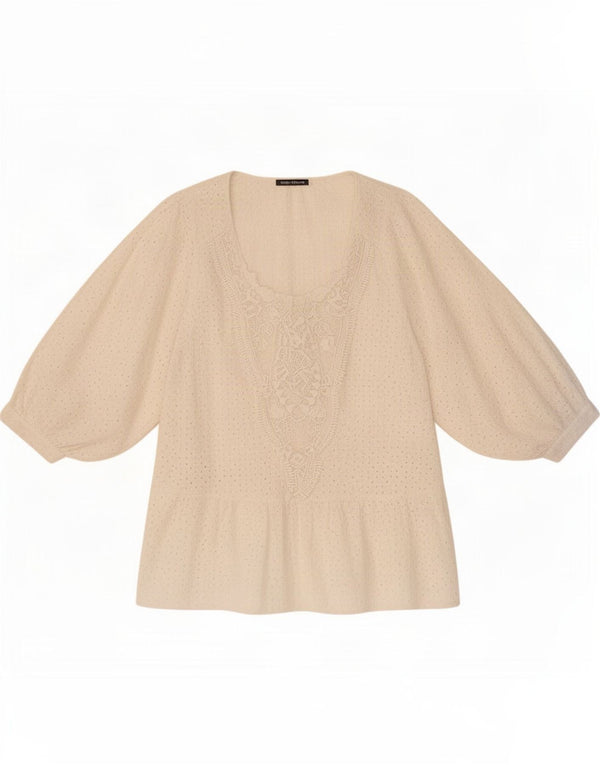 Bluzka damska Zara z rękawem 3/4 Top UK 10 Small White