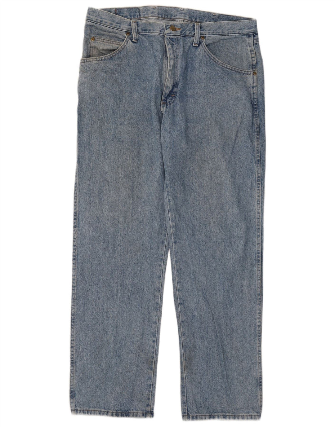Wrangler Męskie Proste Dżinsy W36 L30 Niebieskie Bawełniane
