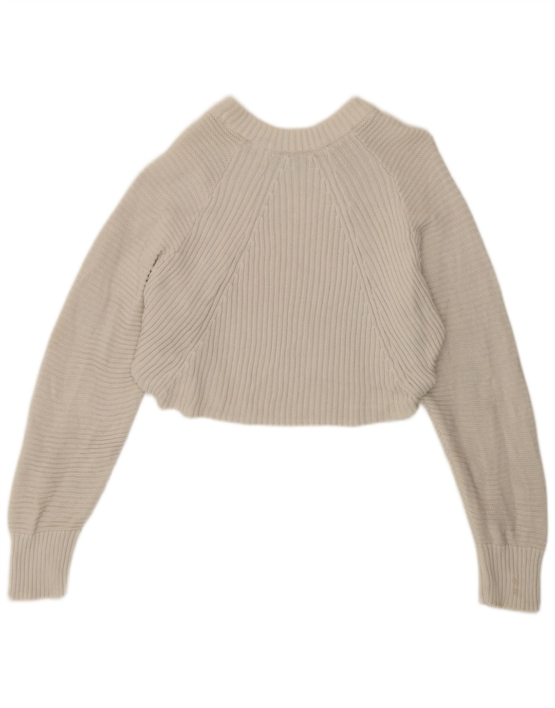 Topshop damski sweter typu Crop Oversize z okrągłym dekoltem UK 12, średni biały