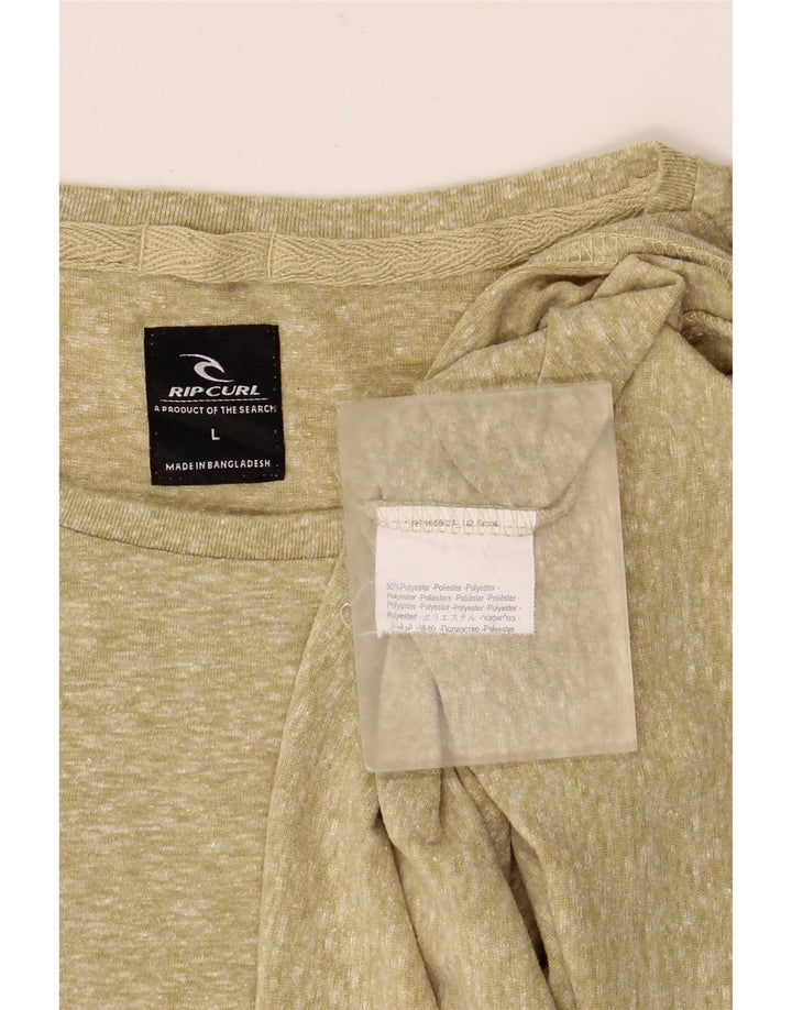 Męski T-shirt z grafiką Rip Curl, duży, poliestrowy wzór w kolorze khaki