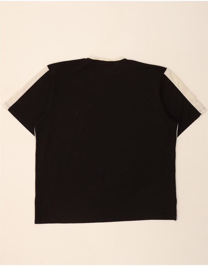 PUMA Mens T-Shirt Top XL Black Colourblock Vintage Puma and Second-Hand Puma from Messina Hembry 