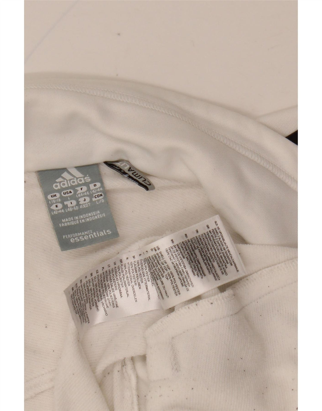 Damska kurtka dresowa ADIDAS Climalite UK 16/18, duża biała