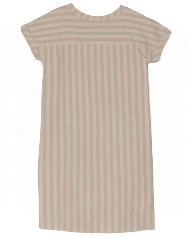 Max Mara Womens Shift Dress EU 42 Large White Striped Acetate