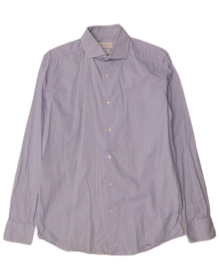 Koszula męska Massimo Dutti rozmiar 39 15 1/2 Średnioniebieskie prążki