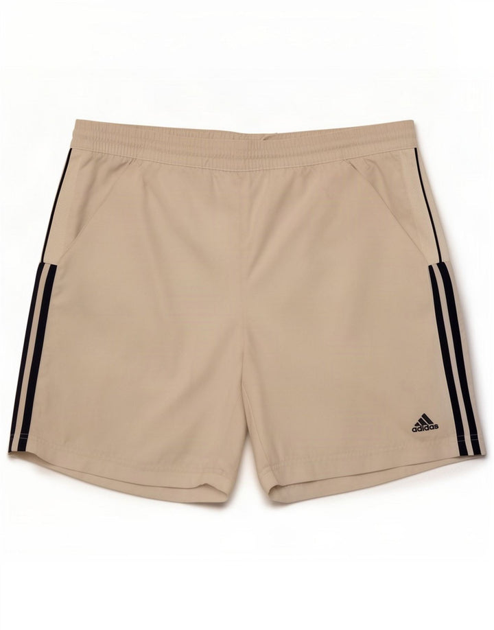 Męskie spodenki sportowe Adidas, duże, białe, poliestrowe