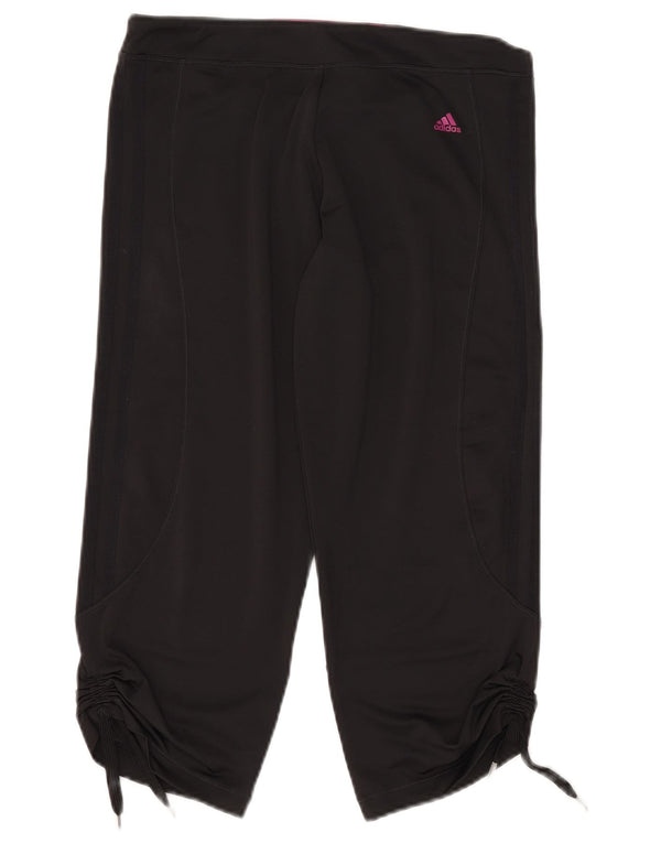 Damskie spodnie dresowe Adidas Climalite Capri UK 16, duże czarne