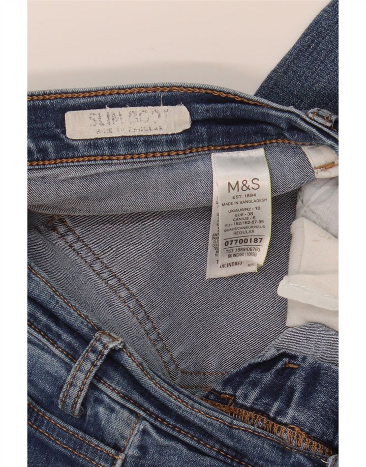 MARKS & SPENCER Damskie jeansy Bootcut o regularnym kroju UK 10 Małe W30 L30 Niebieskie