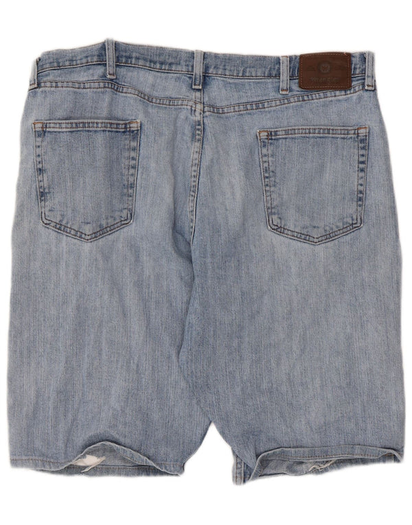 Wrangler Mens Distressed Relaxed Fit Denim Shorts W38 XL  Blue Cotton