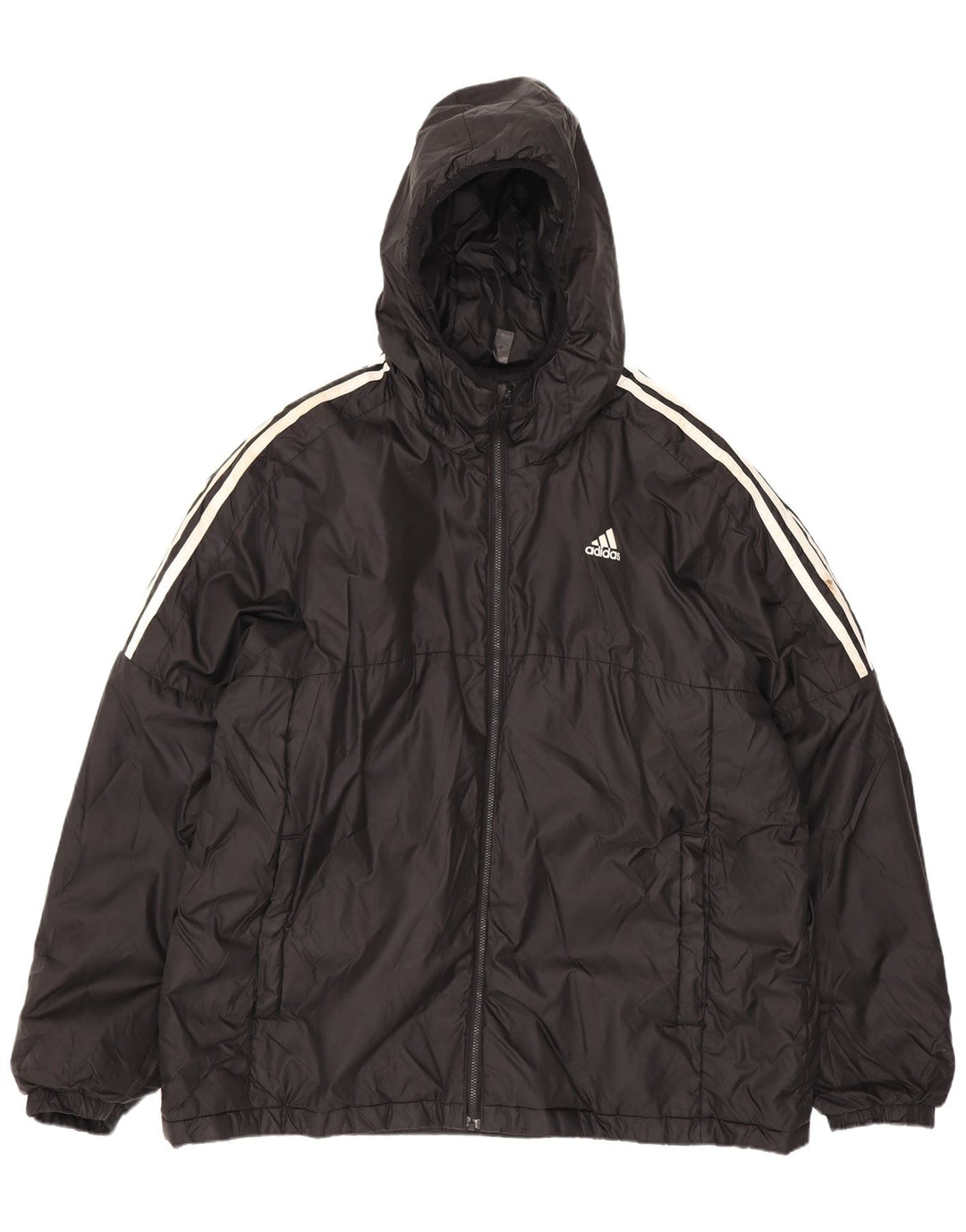 Męska wyściełana kurtka z kapturem Adidas UK 42 XL Czarny poliester